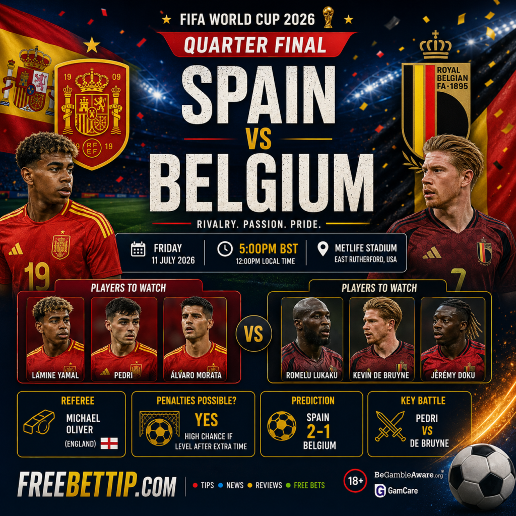 Spain Vs Belgium Football World Cup Prediciton